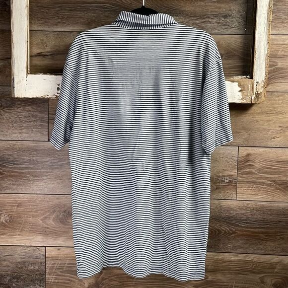 Turtleson Men’s Performance Striped Polo Shirt, Size Large, Blue Striped - Picture 6 of 6